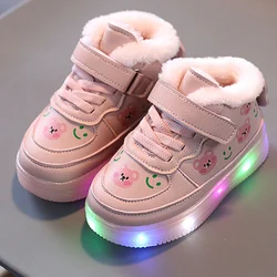 Tamanho 21 30 tênis de incandescência do bebê respirável casual iluminar crianças sapatos unisex led light up sapatos da criança luminosa