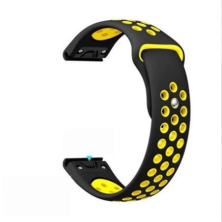 Black yellow OLLIVAN 22 мм ремешок для часов Garmin Fenix 6 5 Plus ремешок для часов Быстрый ремешок для Garmin Forerunner 935 приближение S60 спортивный силиконовый - Цвет: Black yellow
