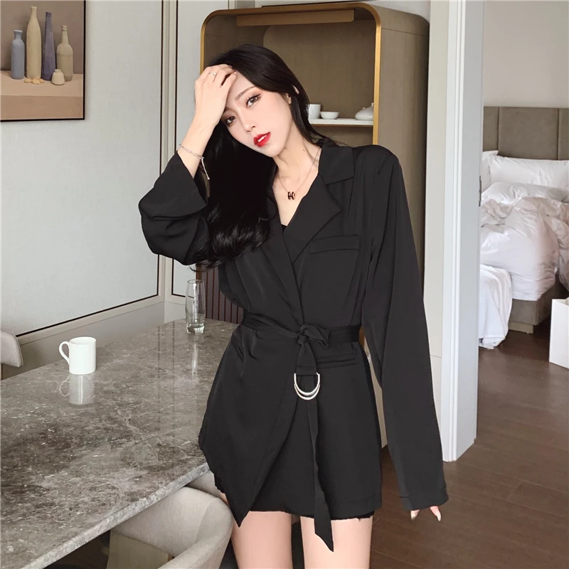 8007# осеннее и зимнее женское платье Цена нетто Hong Kong модный приталенный костюм пальто