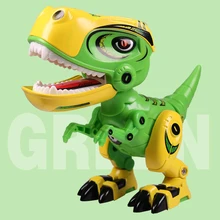 Металлические фигурки динозавров экшн-Игрушки Сплав тело динозавра модель игрушечные тираннозавры со звуком и светом раннее образование для детей