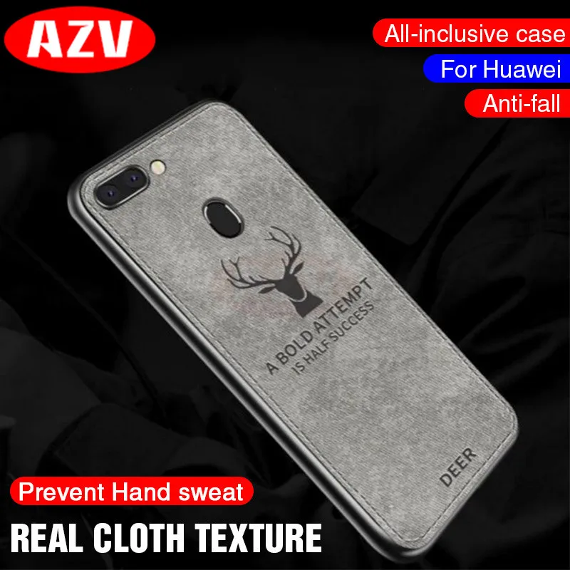 

Fashion Elk Pattern Silicone TPU Case On For Huawei Mate 9 10 20 PRO Cloth Texture Cover For Huawei P20 Lite PRO P10 Plus Case