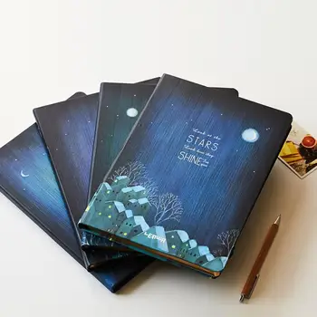 

Large Simple Bronzing Edge Thicken Notebook