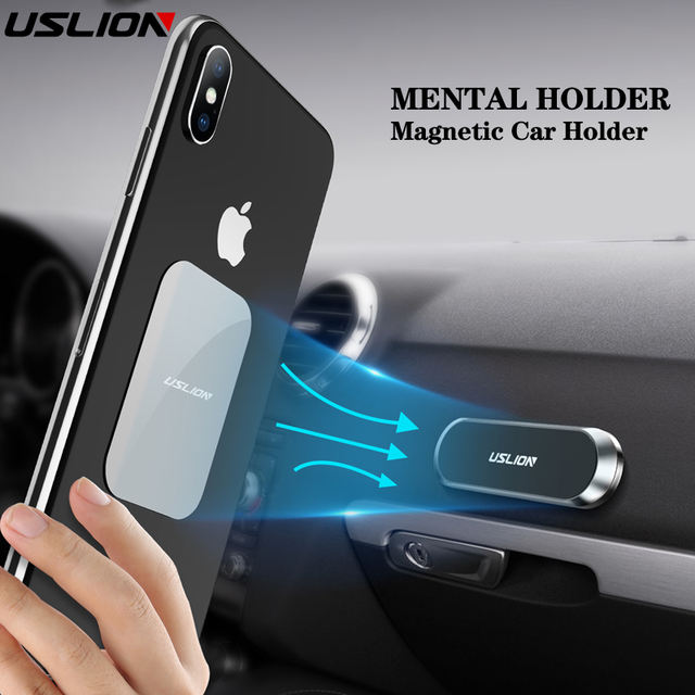Magnetic Car Phone Holder Mini Universal Strip Shape Bracket for iPhone Samsung Xiaomi