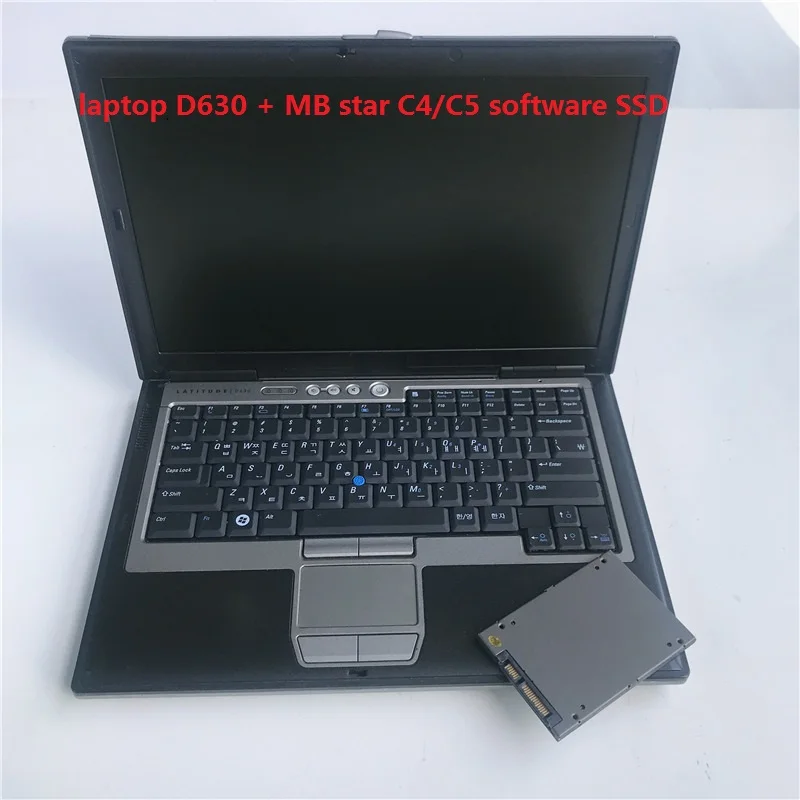MB Star C4 Диагностика MB Sd Подключение компактный 4 диагностический инструмент с программным обеспечением hdd ssd,12 V для dell d630 ноутбук готов к работе - Цвет: D630-mb software SSD