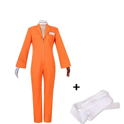 Jumpsuit Detentionhouse Nanbaka Niko № 25 тюрьмы одежда для женщин и мужчин, Косплэй Хэллоуина Косплэй к костюмам и Перчатки повязки - Цвет: Jumpsuit