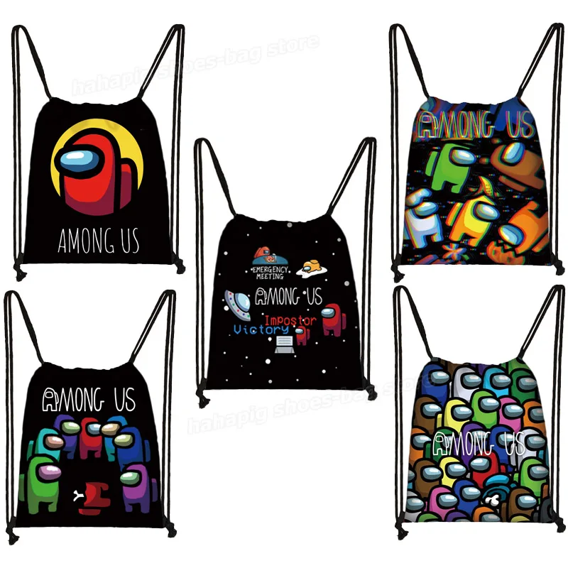 Los niños bolsa de entre los de bolsas de cuerda Unisex chico Anime juego mochila deporte al aire libre de viaje de compras de bolsillo bolsa de regalo