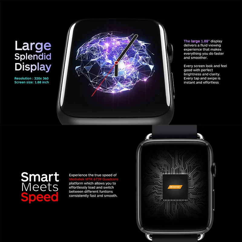 DM20 Smart Watch 4G LTE Android 7.1 Smartwatch 3GB