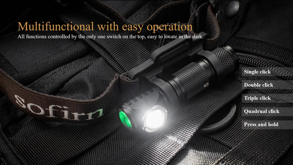 Sofirn HS05 AA Headlamp 14500 LED Flashlight LH351D 90CRI Powerful 1000lm Mini Lamp Torch with Magnet Tail