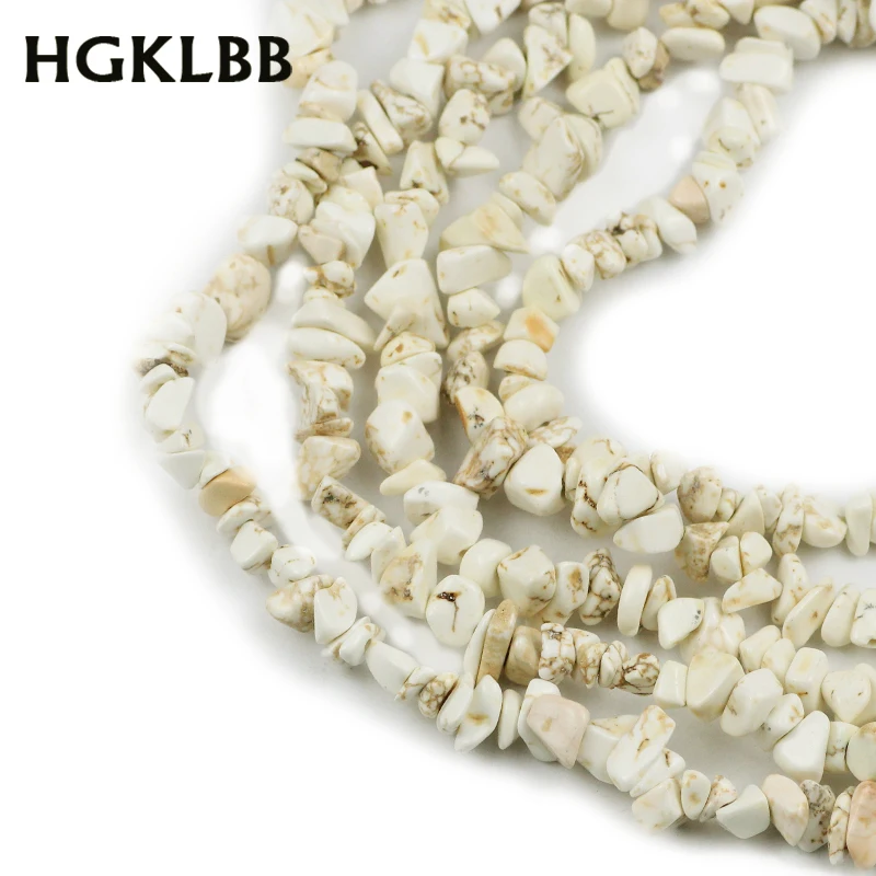 Hgklbb Natural Stones White Popcorn Turquoises Irregular Gravel Chips