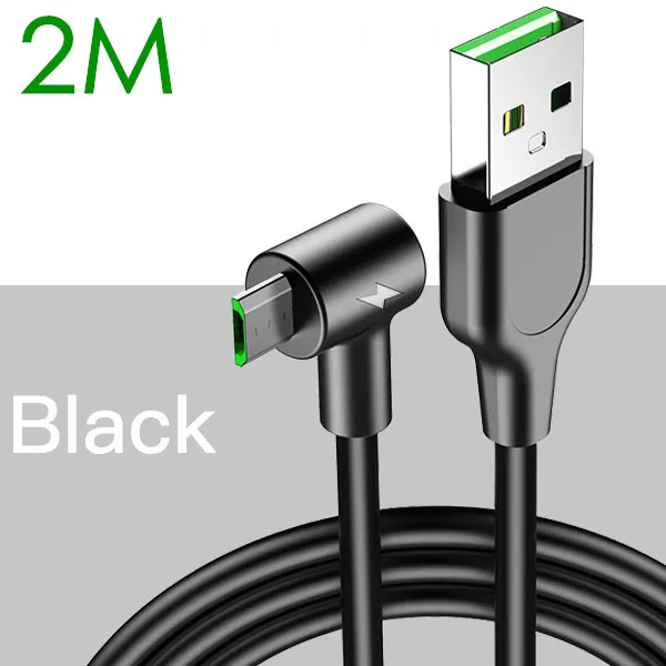 ACCEZZ 3A Micro USB кабель для быстрой зарядки мобильного телефона Android кабель синхронизации данных для samsung A7 Xiaomi Redmi 4X Note 4 huawei 1 м 2 м - Цвет: 2M Black Cable