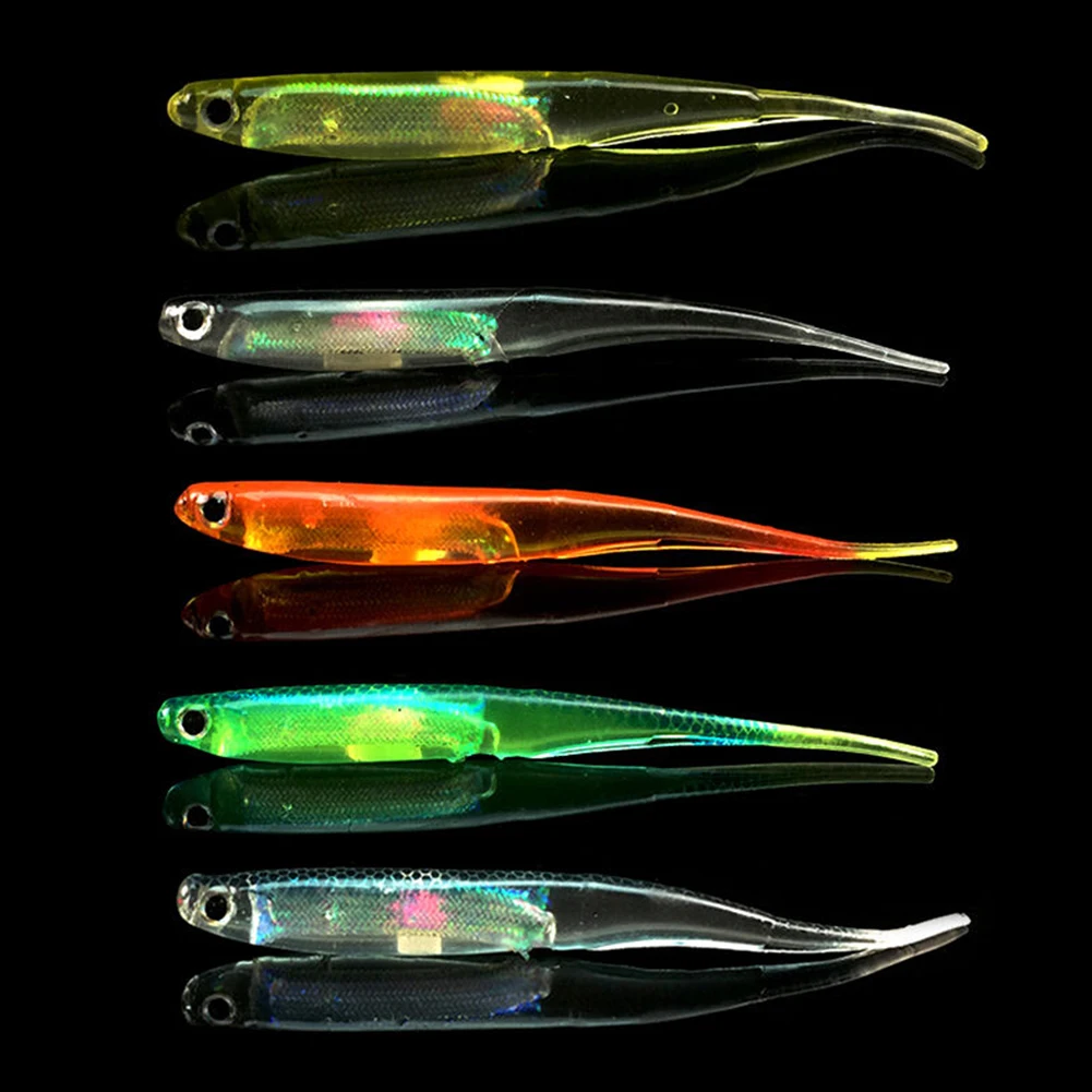 5pcs Camping Lightweight Hiking Rainbow Needle Artificial Pond Fishing Lures 