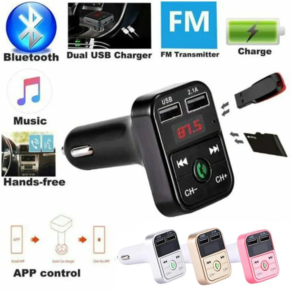 Автомобильный комплект громкой связи беспроводной Bluetooth fm-передатчик lcd MP3-плеер USB зарядное устройство 2.1A автомобильный громкой связи Авто fm-модулятор