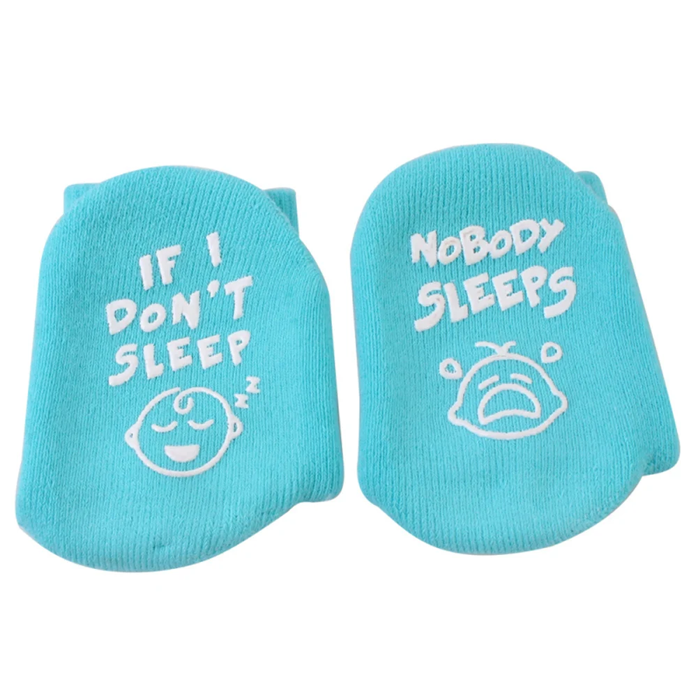 Детские носки для малышей хлопковые шорты с рисунками животных для новорожденных нескользящие носки с надписями От 0 до 1 года для маленьких мальчиков и девочек