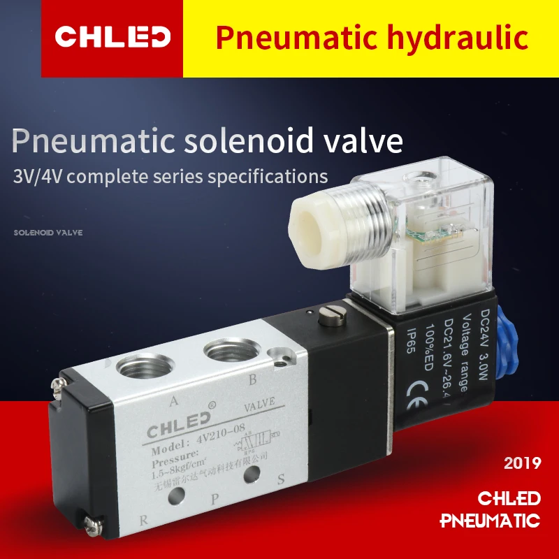 Chled-válvula Solenoide Elétrica Pneumática 4v21008 310 410 Válvula de Controle Pneumático dc 12v 24v 110v ac