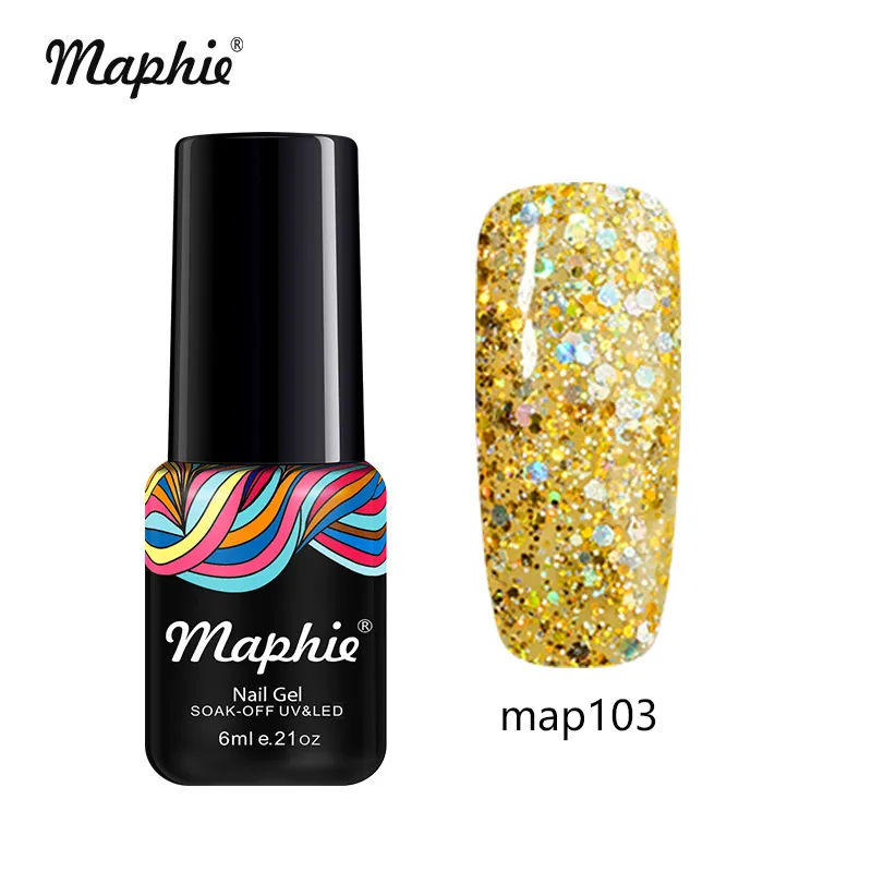 Maphie Неон УФ-гель для ногтей комплект блеск УФ Гибридный гвоздь картина гель био-Гели Soak Off! полупостоянная Радужный светодиодный гель - Цвет: 103
