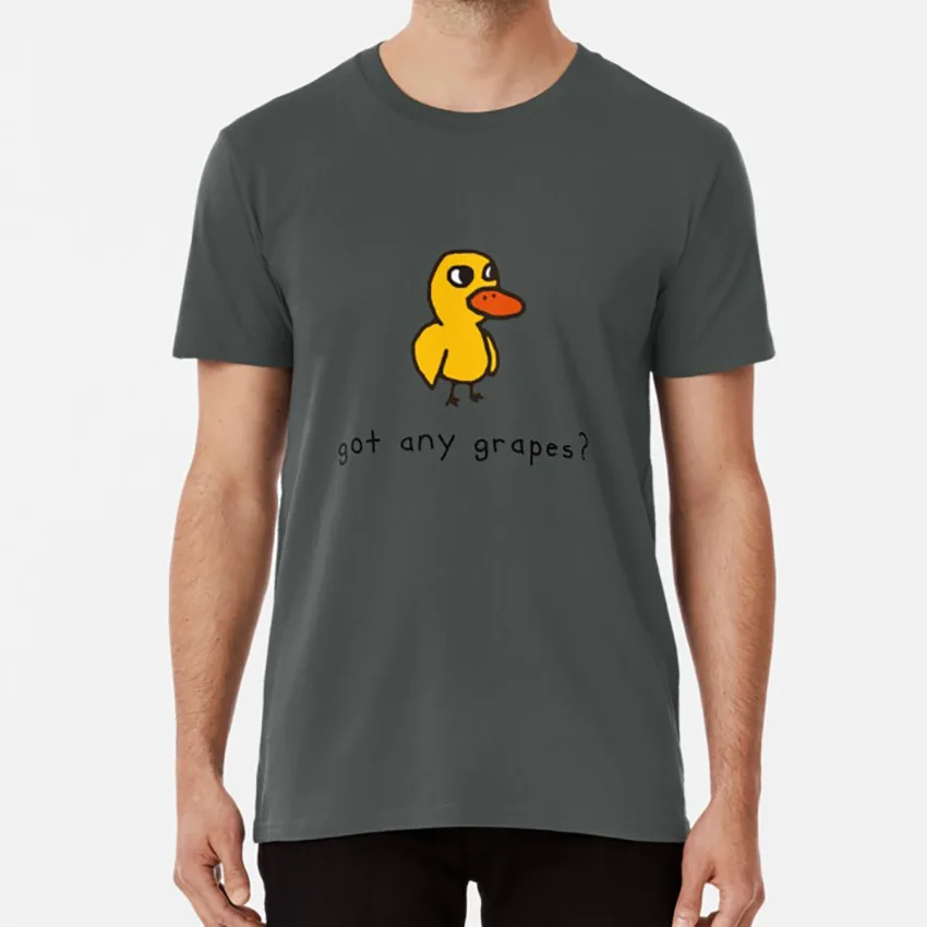 У вас есть виноград? Футболка с изображением утки песни у меня какое-то виноград