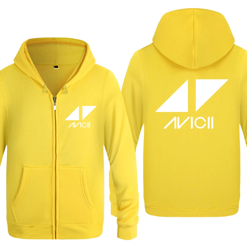 Avicii рок-группа DJ толстовки для любителей музыки мужские мужские флисовые толстовки на молнии с капюшоном кардиганы