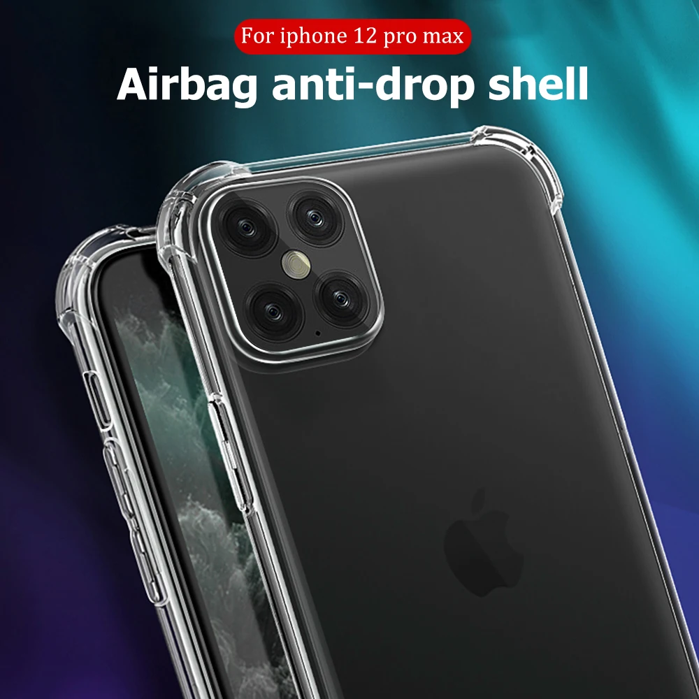 Противоударный чехол из ТПУ с подушкой безопасности для iPhone 12 Pro Max 11 Mini 5 4