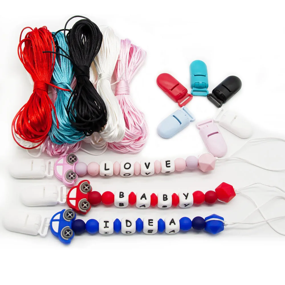 Cute-idea 10m/lot Colorful Nylon Cord 1.5mm  DIY Baby Teether Pacifier Clip Toy Accessories Bracelet Braided String Baby Goods 6