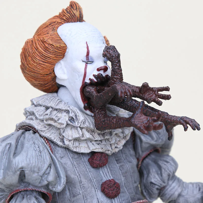 18 см NECA фильм ужасов Стивен Кинг это Pennywise Джокер клоун BJD ПВХ Фигурки Игрушки для мальчиков рождественские куклы дети подарки на Хэллоуин