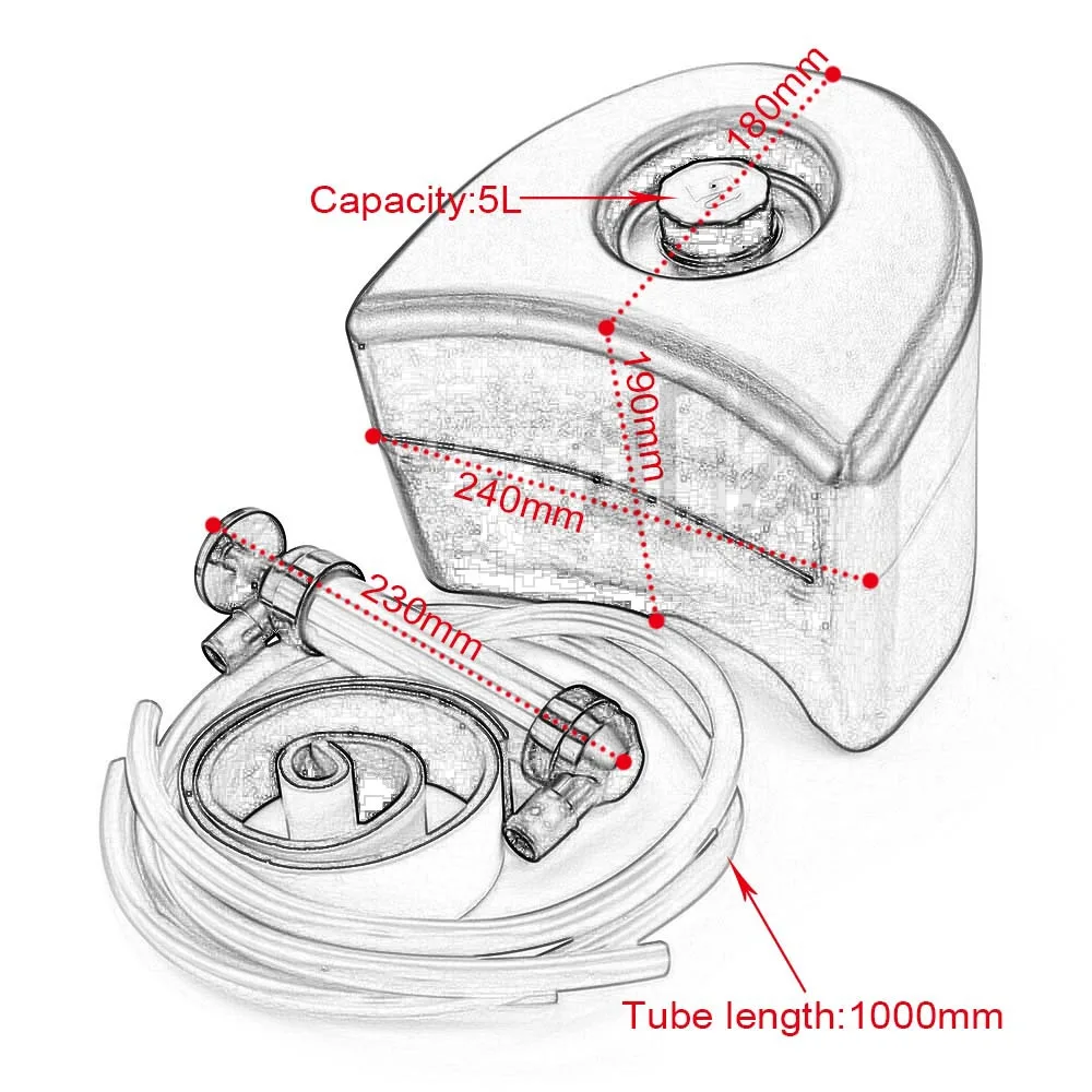 Вспомогательный топливный бак для VESPA GTS 125 300 250 емкость 5 л сиденье ведро