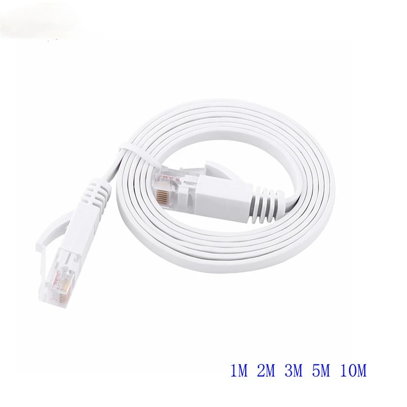 Белый плоский Ethernet-кабель CAT6, кабель RJ45 Lan, патч-корд Ethernet CAT 6, сетевой кабель для компьютера, маршрутизатора, ноутбука, 1 м/2 м/3 м/5 м/8 м