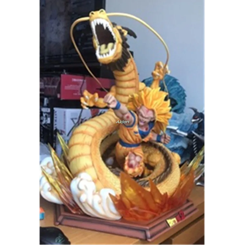 Статуя Dragon Ball Z 24 дюйма супер сайян грудь кулак дракона полный длинный портрет