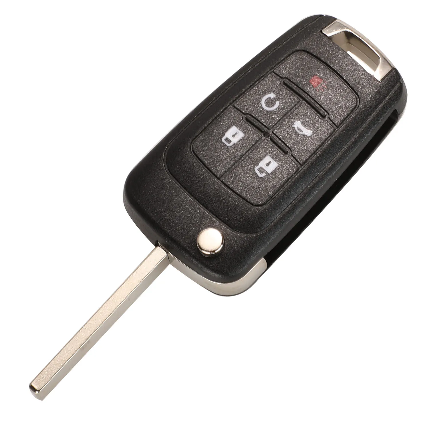 Jingyuqin 2/3/4/5-Tasten Klappbarer Fernbedienungs-Autoschlüssel für Chevrolet Camaro Cruze Equinox Impala Spark Volt 315/433MHz ID46 PCF7937E Chip – Detail 4