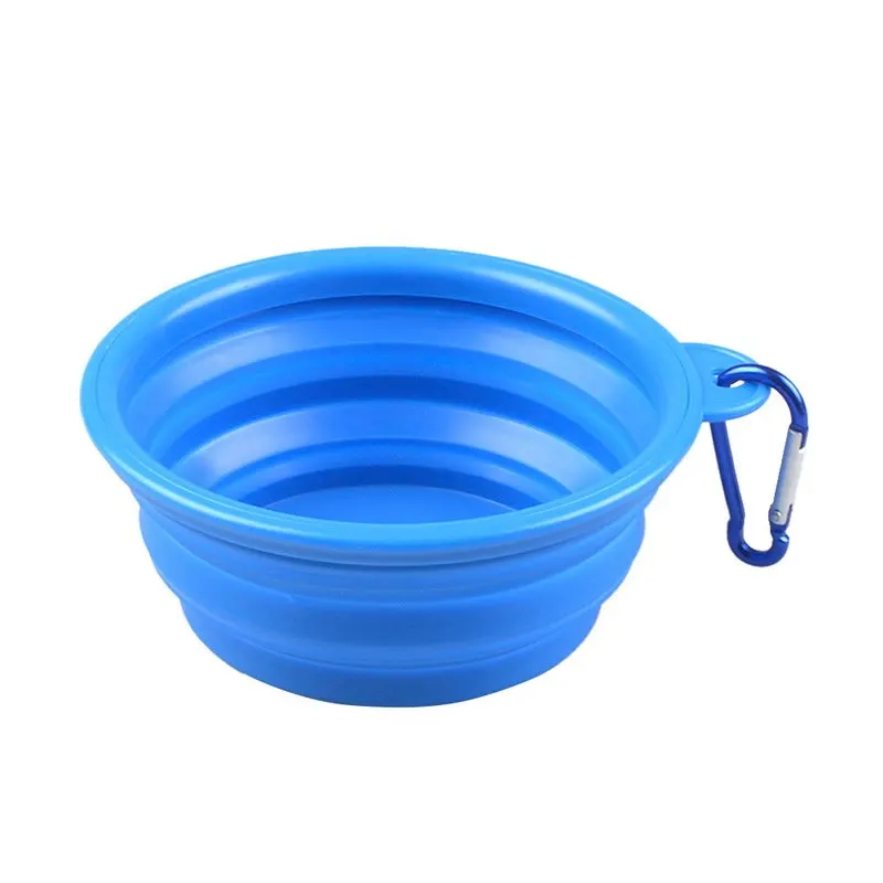 G119351A Silicone Cat Dog Bowl Outfit Folding Portable Travel Bowl For Dog Feeder Utensils Small Mudium Dog Bowls Pet Supplies - Color: G119351A