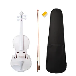 Professional Full 4/4 Size Hand-Made Maple Acoustic Spruce Violin with Case Bow Rosin Instrument for Students Learning Band Show