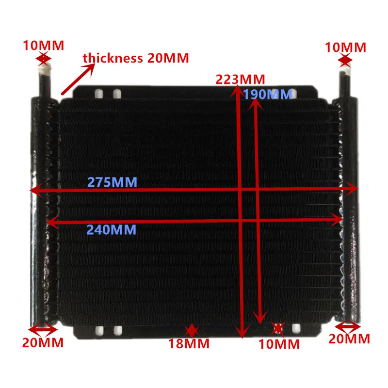 Universal Aluminum Alloy Remote Transmission Oil Cooler/Automatic Manual Radiator Converter transmission oil cooler S/M/L/XL SPSLD