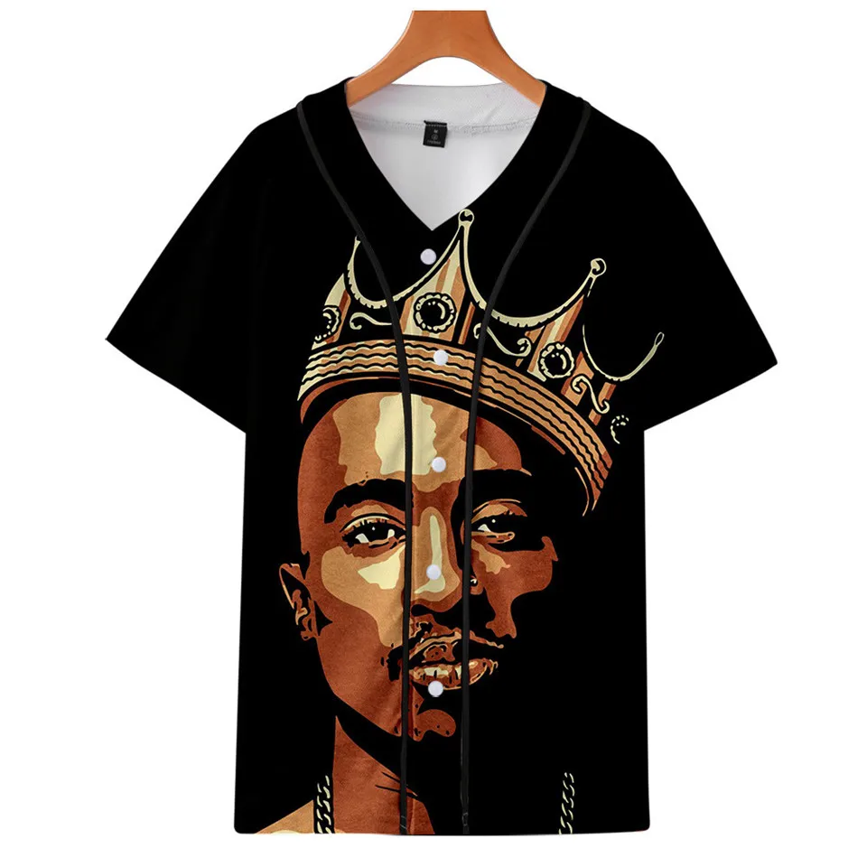 Футболка Tupac Amaru Shakur с 3D принтом хип-хоп Rapper Makaveli уличная одежда для мужчин и