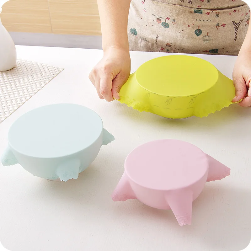 

Silicone Food Storage Cover Large Stretchable Food Silicon Covers Food Huggers Silicone Wrap Food Fresh Keeping Kitchen Tool