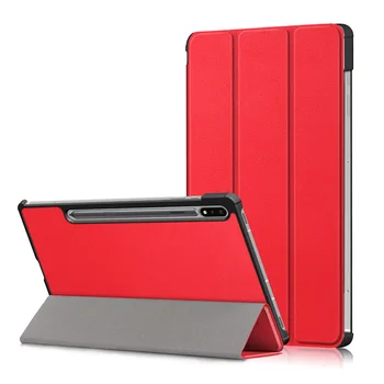 

For Samsung Galaxy Tab S7 Plus S7+ 12.4" SM-T970 SM-T975 T970 T975 S7Plus Tablet Case Custer Fold Stand Bracket Leather Cover