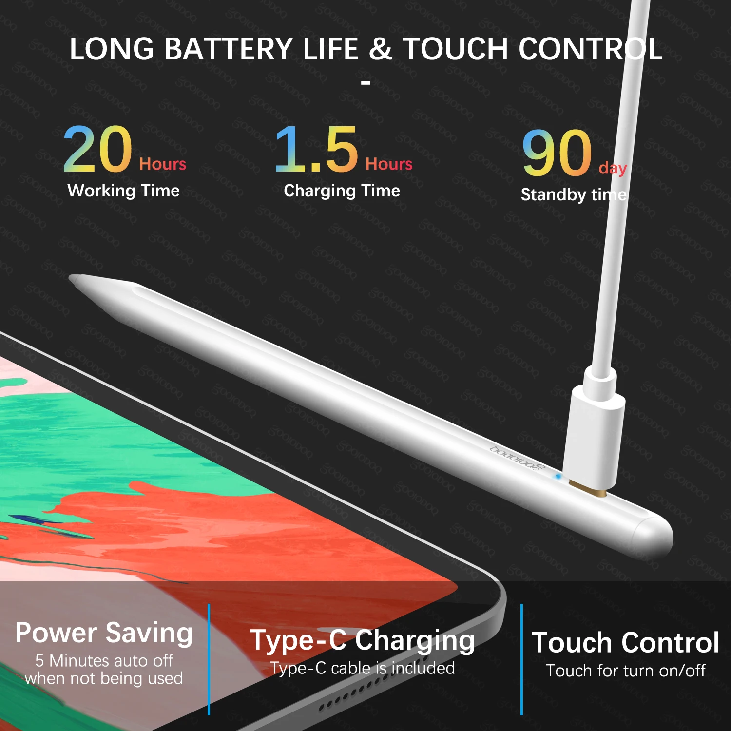 GOOJODOQ для Apple Pencil 2 iPad карандаш стилус ручка Pro 11 12 9/9 7 2018 2019 Mini 5 с защитой от