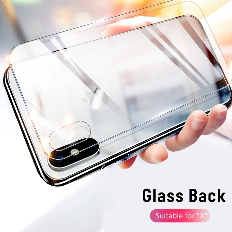 Back Tempered Glass For iphone X XS 11 Pro Max XR 6 7 8 Plus Rear Screen Protector For iPhone XR XS Max safety Glass Protective