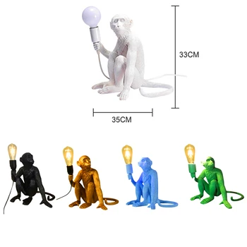 

Sale Modern 7 Colir Monkey lamp Simple Rope LED Pendant Lights Lighting Art Nordic Replicas Resin Seletti Hanging Lamp luminaire