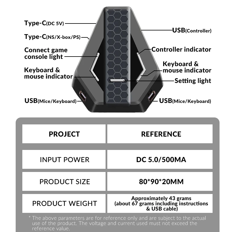 DATA FROG PUBG Mobile Gamepad Controller Gaming Keyboard Mouse Converter USB Adapter For Nintend Sw