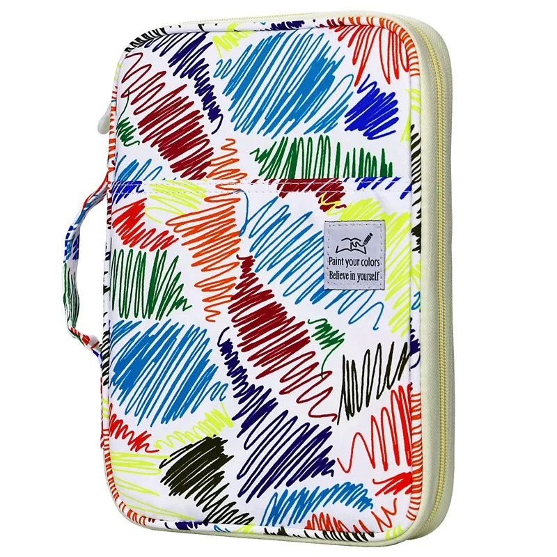 

96 Holes Colored Pencil Case Large Capacity Pencil Holder Pen Organizer Bag For Artist