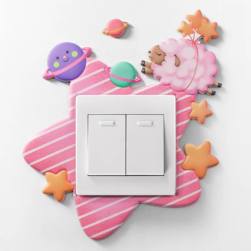 Украшение комнаты в виде животного единорог фламинго мультфильм 3D настенный