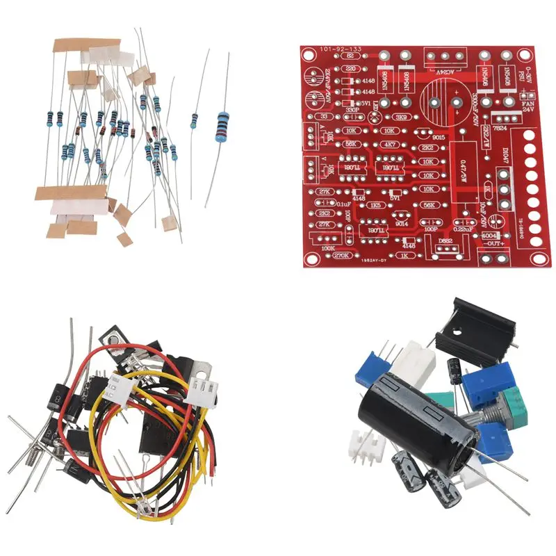 

Quality Red 0-30V 2mA-3A Continuously Adjustable DC Regulated Power Supply DIY Kit PCB