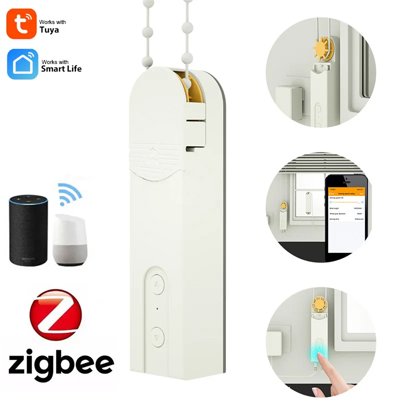 Умный моторизированный двигатель Tuya WiFi ZigBee с питанием от солнечной панели и