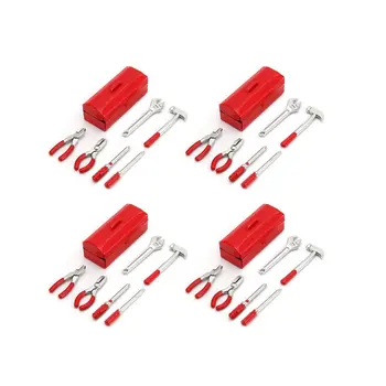 

6Pcs Mini RC Decoration Tool Set Box Case Kit Accessories Part for 1/10 RC Car Crawler Axial SCX10 RC4WD D90 D110 TF2