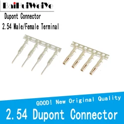 Connecteur Dupont pour Half Gold plaqué 200mm, 2.54 pièces, Terminal métallique femelle mâle, câble cavalier, 2.54 cassable 