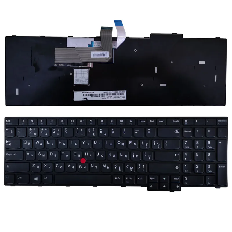 

NEW RU laptop keyboard for Lenovo Thinkpad E570 E575 E570C Russian Keyboard black NO backlight