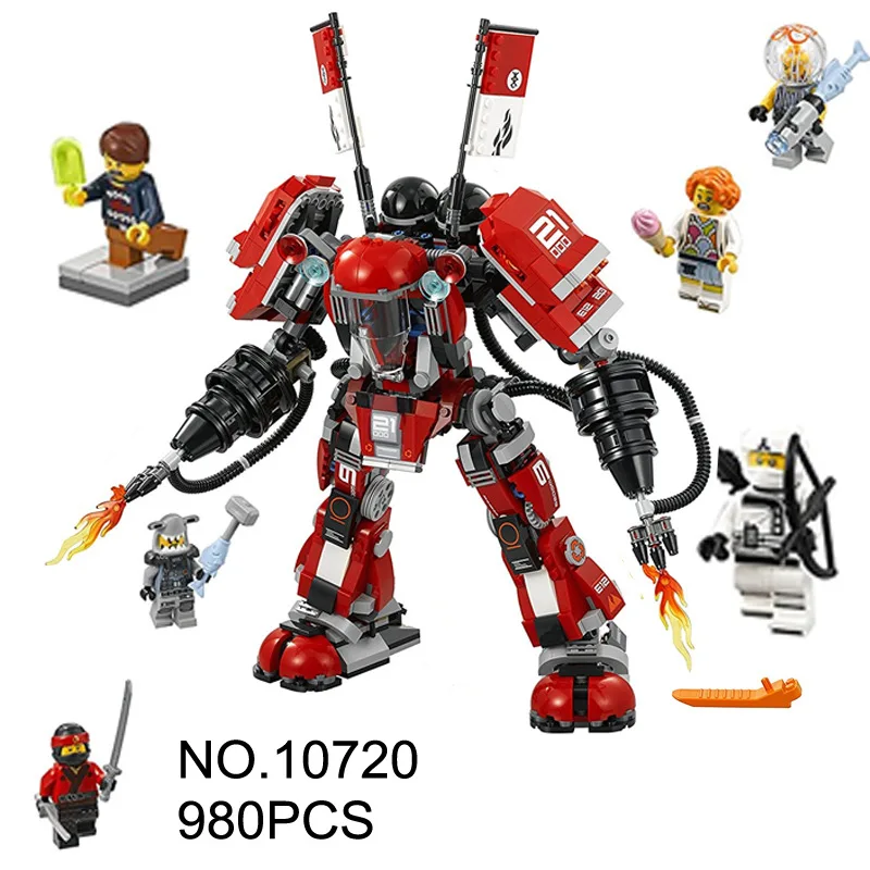 

New Ninjago Fire Mech Robots Compatible With Lepining Ninjago Model Building Blocks Boys Birthday Gifts Toys For Children