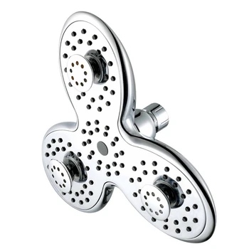 

Durable Shower Head Household Bathroom Three-Petal Cleansing Water-Saving Multifunctional Top Spray Coating Plating Nozzle Rainf