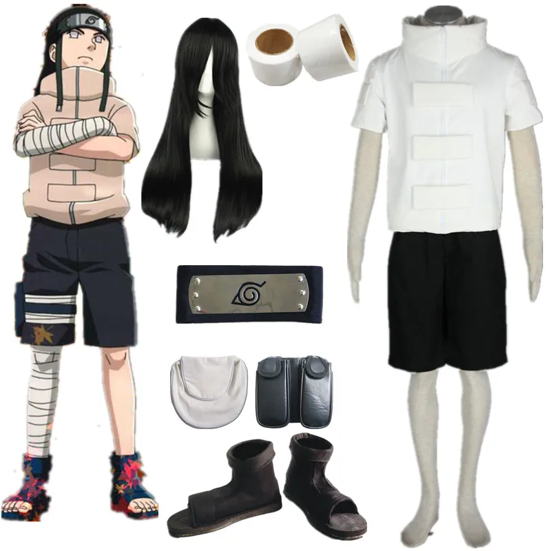 Наруто хиуга Neji Косплей Костюм Хэллоуин костюмы