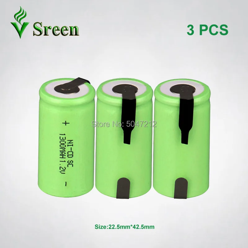 

1.2V SC 1300mAh NI-CD Rechargeable Battery Cell with Nickel Sheet DIY to Subc Rechargeable Battery Packs Electronic Accumulator