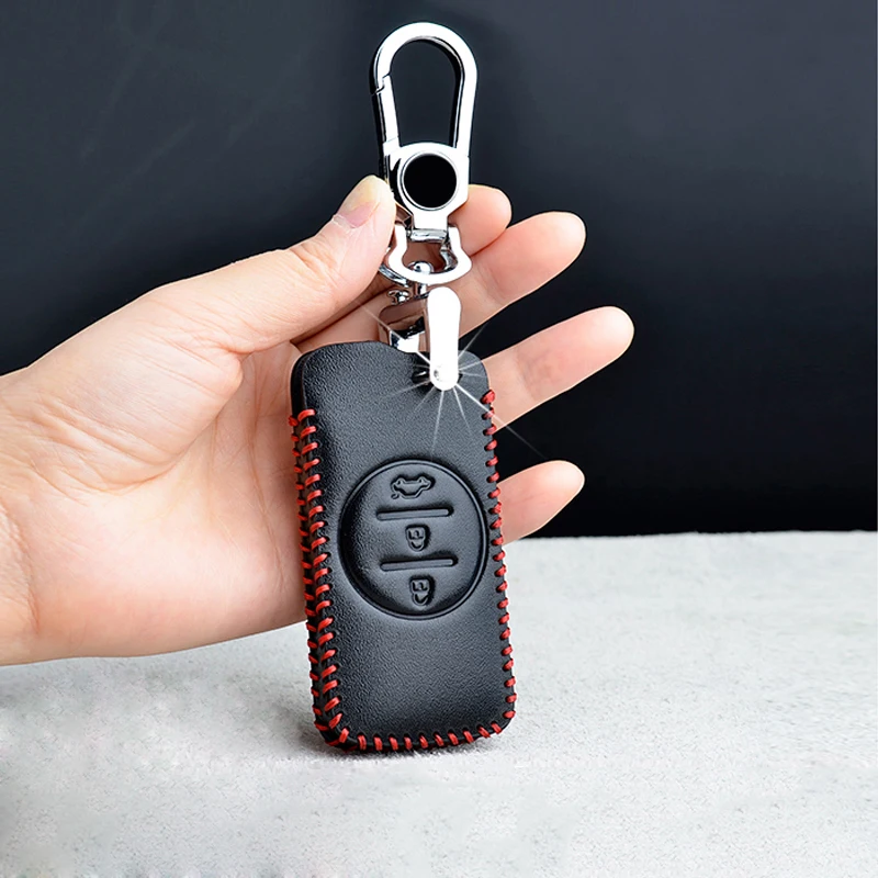 Fashion Top Layer Leather Car Key Cover Case Shell For Chery Tiggo 8 Arrizo 5 Pro Gx 5x eQ7 Chery Tiggo 7 Pro Accessories